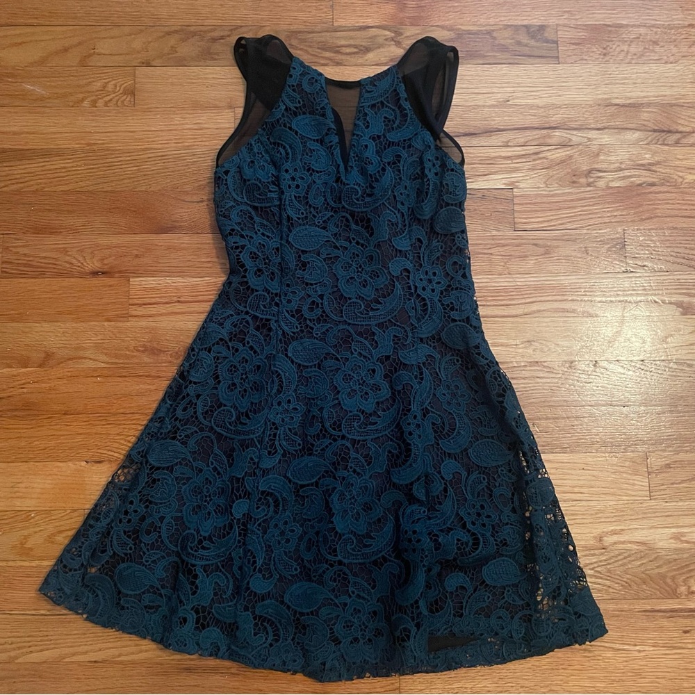 Guess Los Angeles Teal Lace Dress